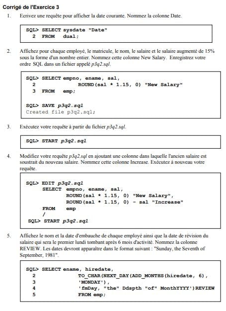 exercices corrigés en Bases de données PDF
