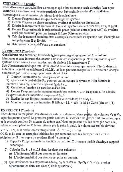 devoir Corrigé Physique Statistique PDF
